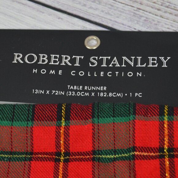 ROBERT STANLEY Tartan Plaid Table Runner 13" X 72" Christmas Holiday NWT - Picture 5 of 7